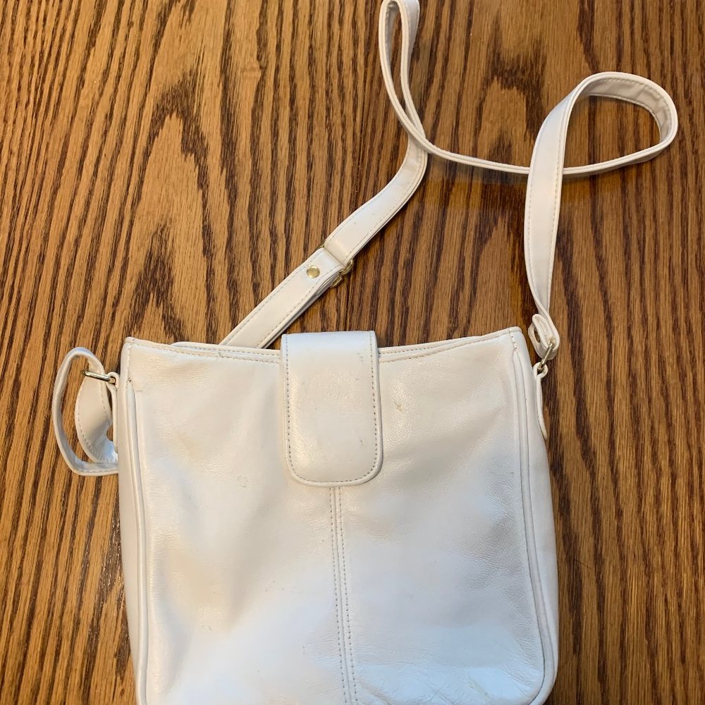 Marlo White Leather Purse